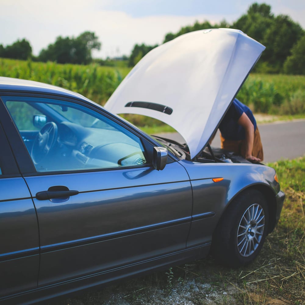 Used cars on a dealer forecourt